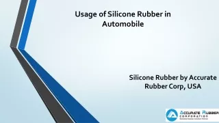 Silicone Rubber for Automobile Industry By Accurate Rubber