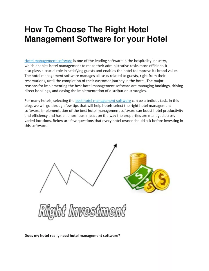 how to choose the right hotel management software