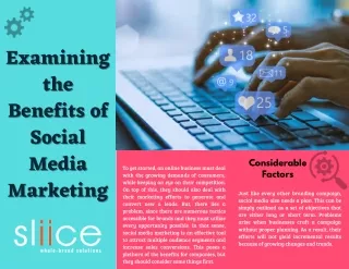 Examining the Benefits of Social Media Marketing