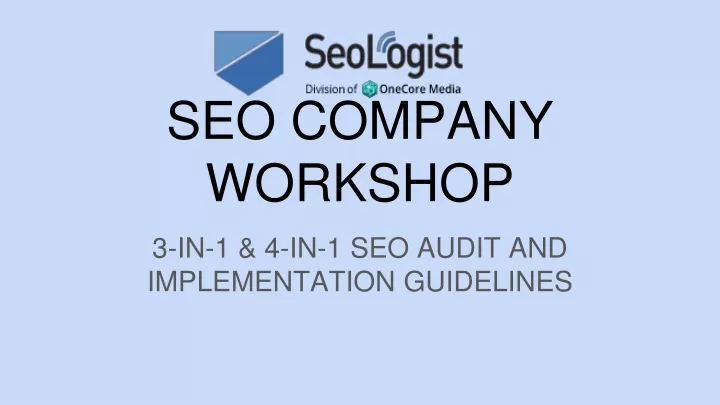 seo company workshop