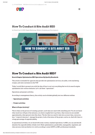 How To Conduct A Site Audit SEO