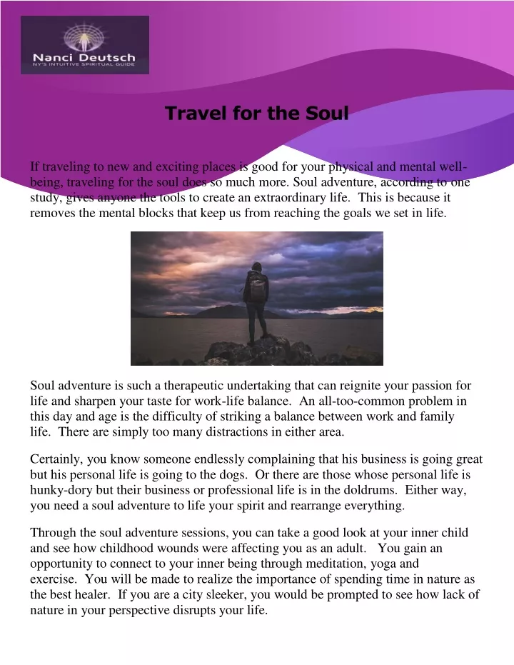 travel for the soul