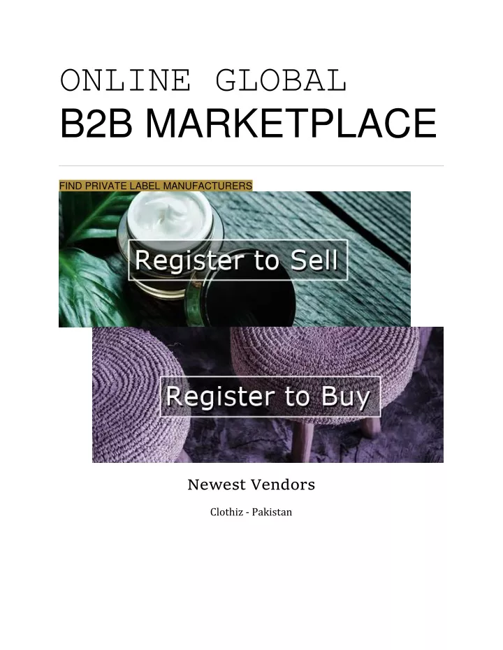 online global b2b marketplace