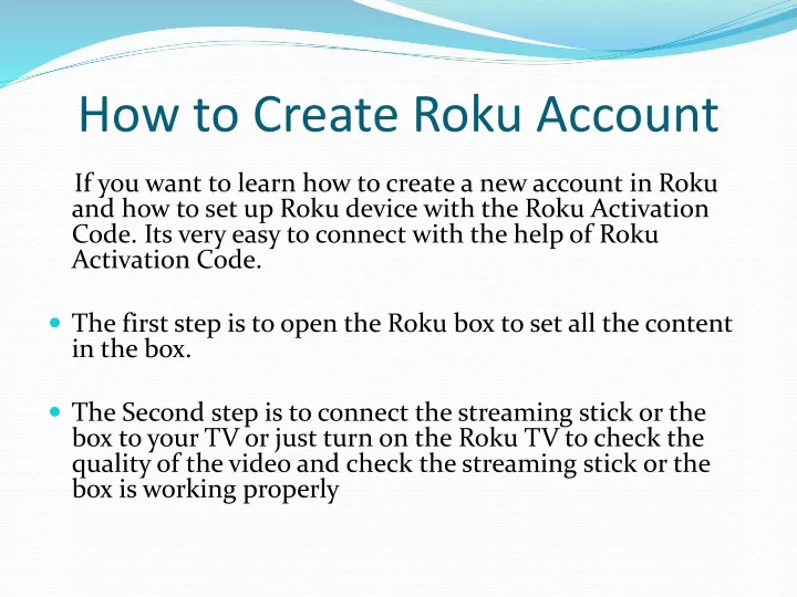how to create roku account