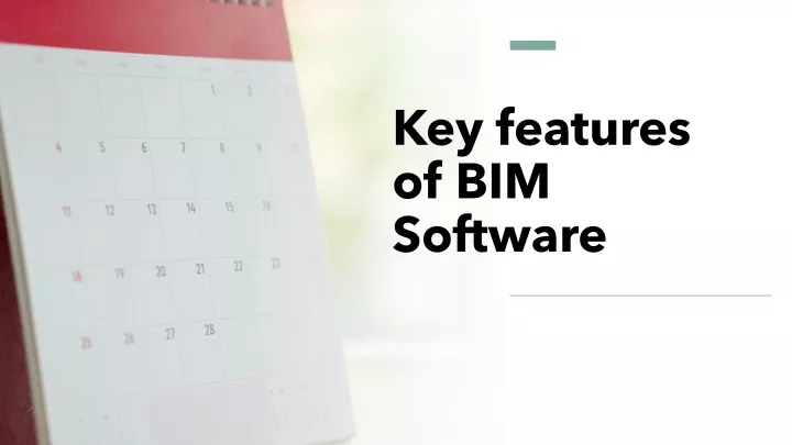 key features of bim software