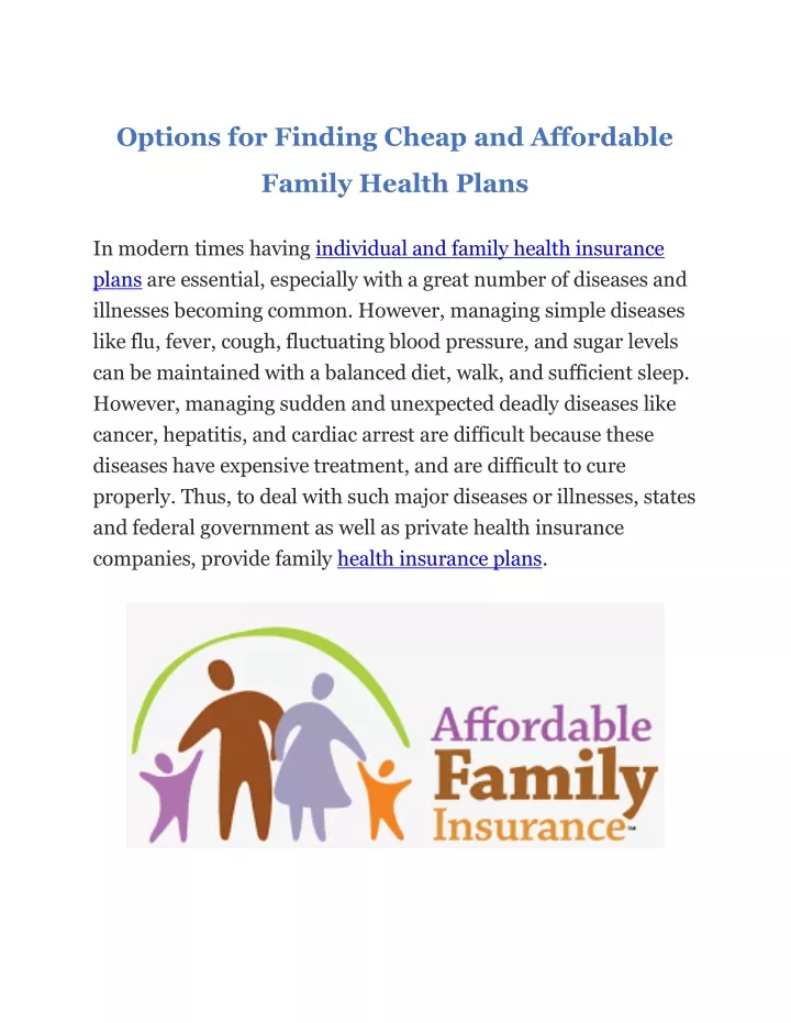options for finding cheap and affordable