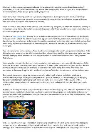 10 Great joker tembak ikan Public Speakers