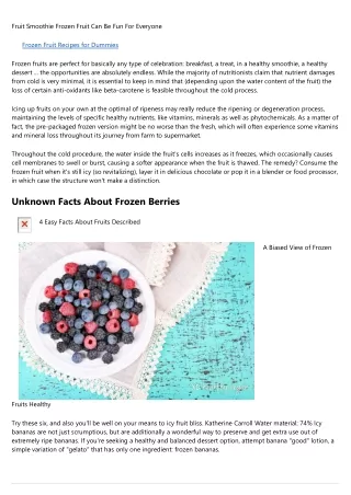 fruit smoothie frozen fruit