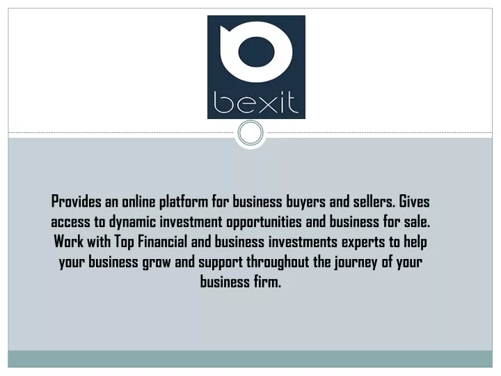 provides an online platform for business buyers