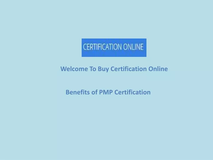 welcome to buy certification online