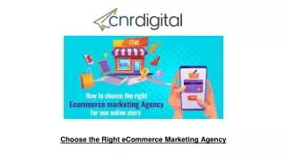 Choose the Right eCommerce Marketing Agency