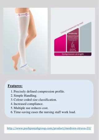 Anti-embolism stockings for differentiated thrombosis prophylaxis | mediven struva 23 | Pushpanjali medi india pvt ltd