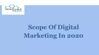 Scope Of Digital Marketing Course in 2020