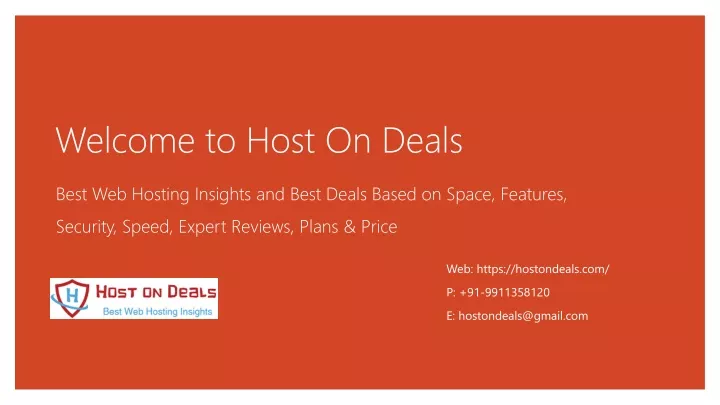welcome to host on deals