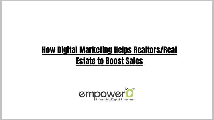 how digital marketing helps realtors real estate