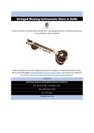 stringed bowing instruments store in delhi
