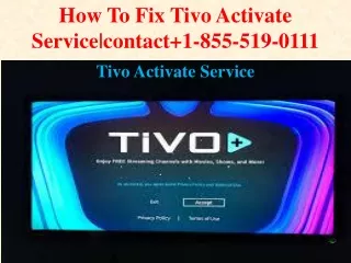 how to fix tivo activate service contact