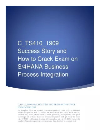 c ts410 1909 success story and how to crack exam