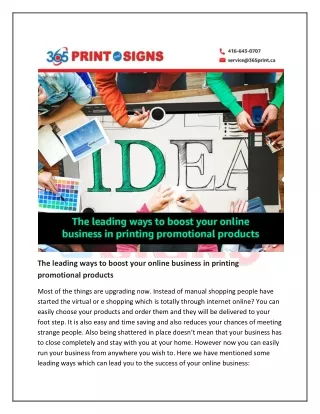 The leading ways to boost your online business in printing promotional products