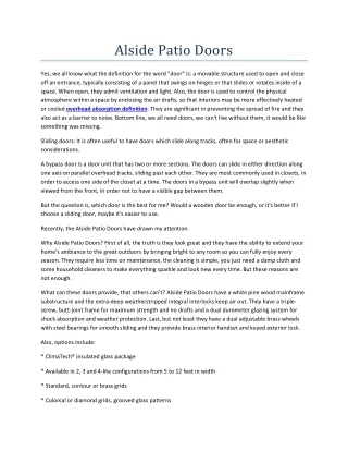 alside patio doors