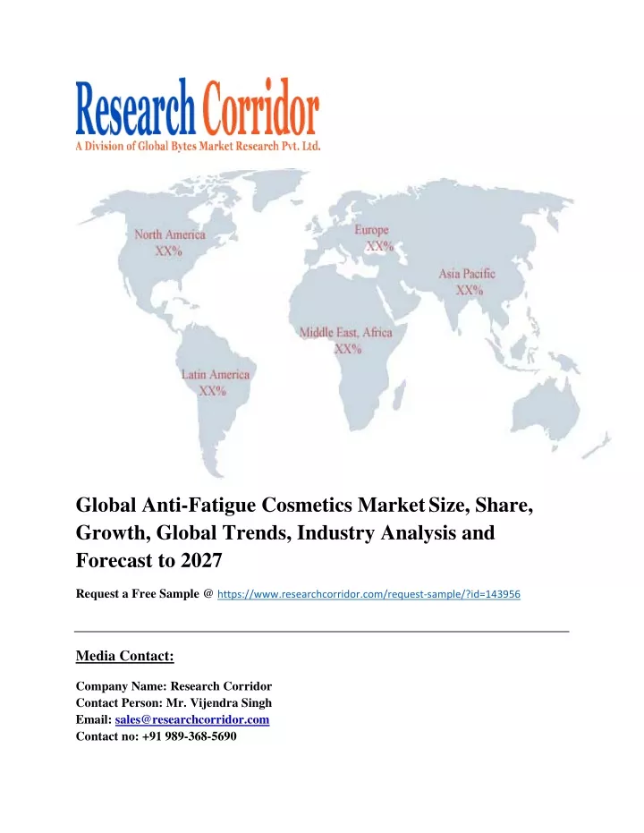 global anti fatigue cosmetics market size share