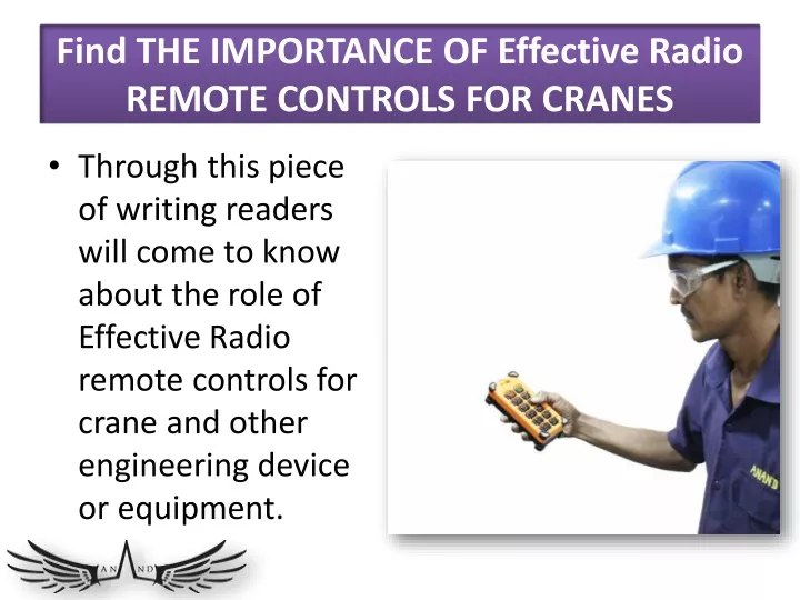 find the importance of effective radio remote