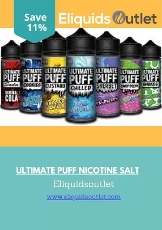 Ultimate Puff Nicotine Salts |Top Quality| Eliquidsoutlet