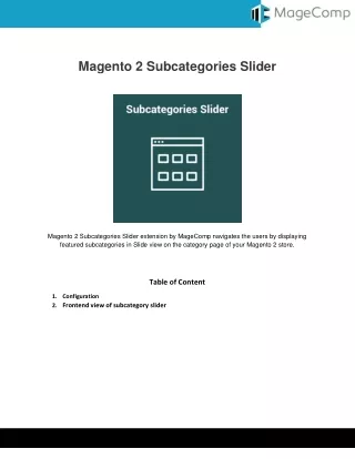 magento 2 subcategories slider