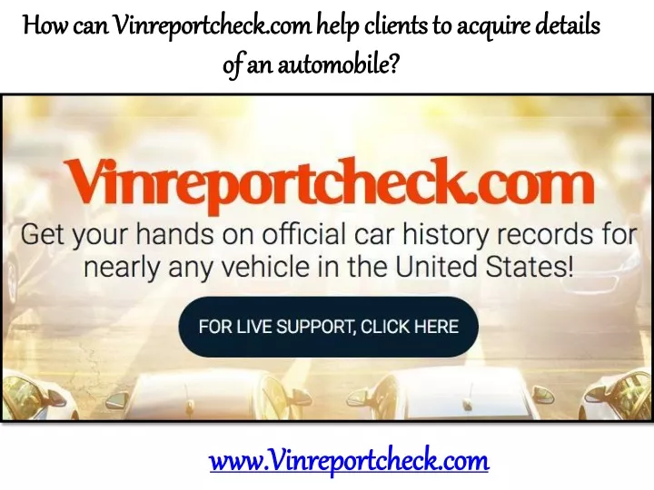 how can vinreportcheck com help clients