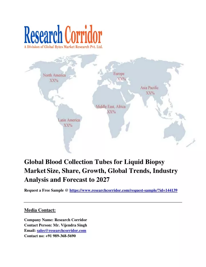 global blood collection tubes for liquid biopsy
