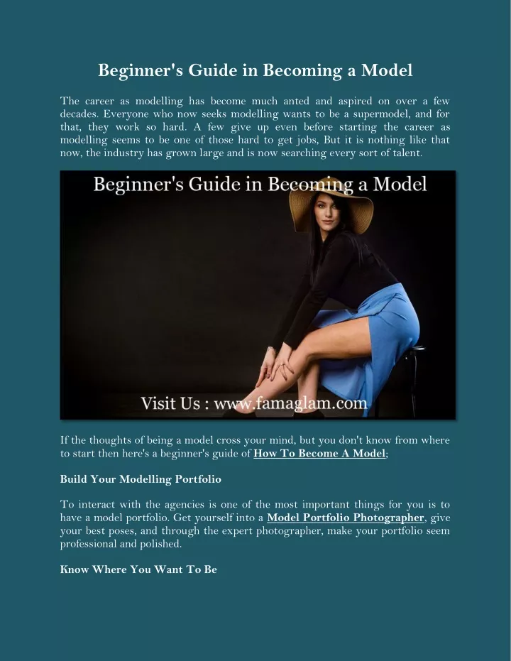 beginner s guide in becoming a model