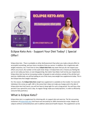 Eclipse Keto Avis | Eclipse Keto