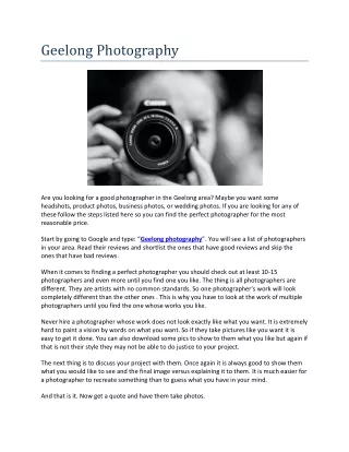 Geelong Photography