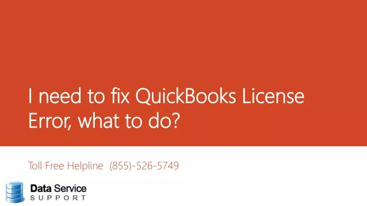 i need to fix quickbooks license error what to do