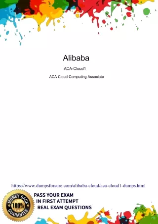Cloud ACA-Cloud1 Exam Questions PDF - Alibaba Cloud ACA-Cloud1 Top dumps