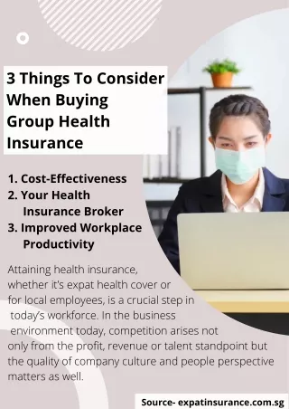 3 Things To Consider  When Buying  Group Health Insurance