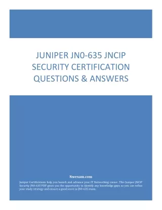 juniper jn0 635 jncip security certification