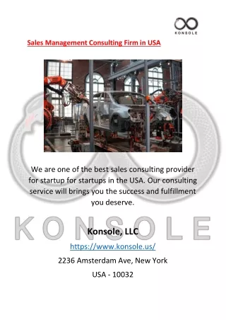 sales management consulting firm in usa
