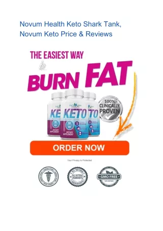 Novum Health Keto Shark Tank, Novum Keto Price & Reviews