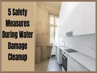 5 Safety Measures During Water Damage Cleanup