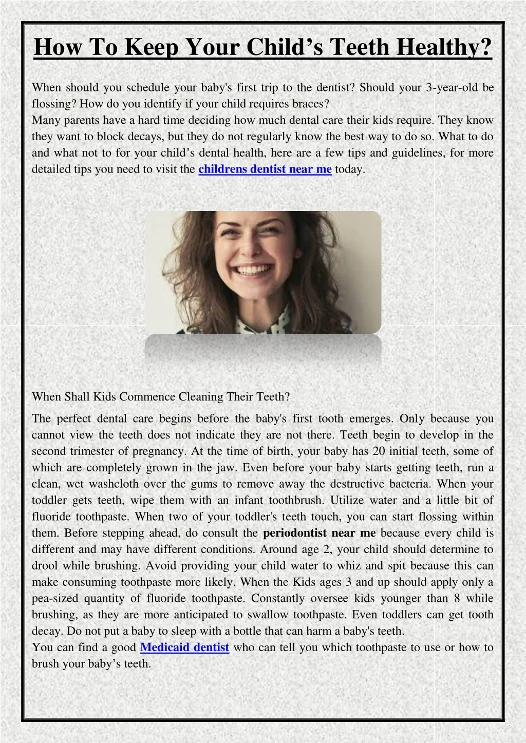 PPT - How To Keep Your Child’s Teeth Healthy? PowerPoint Presentation ...