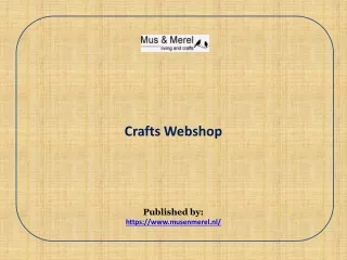 Crafts Webshop