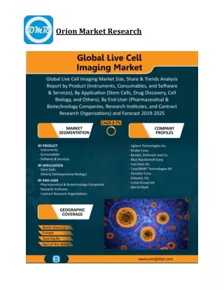 Global Live Cell Imaging Market Size, Competitive Analysis, Share, Forecast- 2019-2025