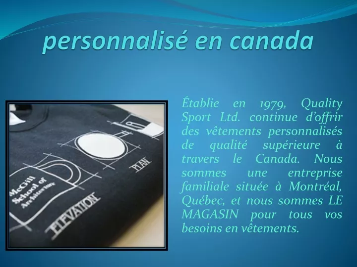 personnalis en canada