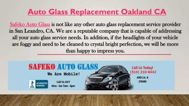 auto glass replacement oakland ca