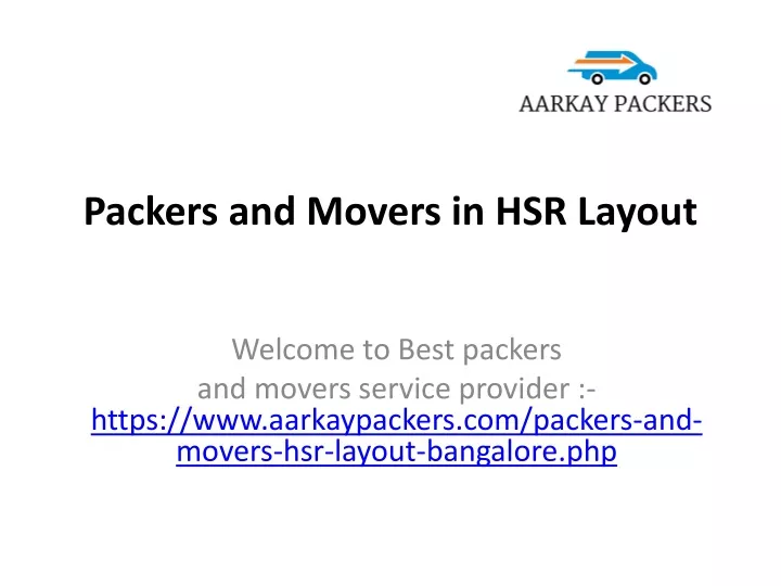 packers and movers in hsr layout