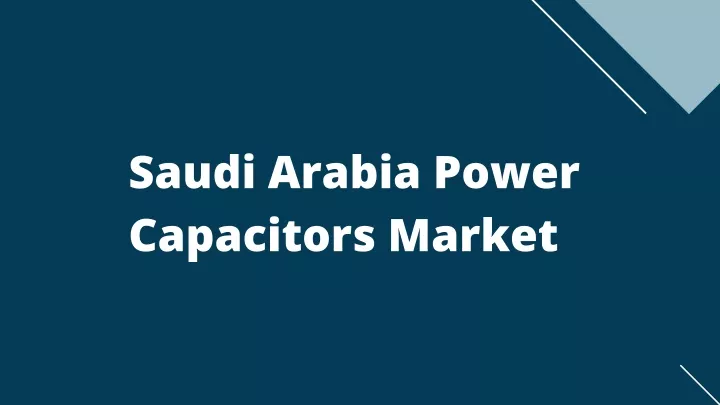 saudi arabia power capacitors market