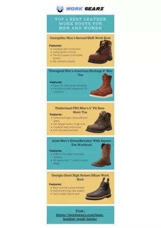 Top 5 Best Leather Work Boots for Men and Women
