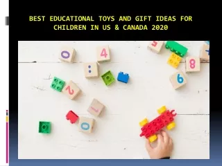 Best Educational Toys and Gift Ideas for Children in US & Canada 2020