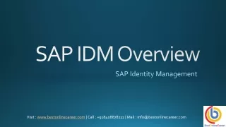 SAP IDM PDF | SAP Identity Management PDF